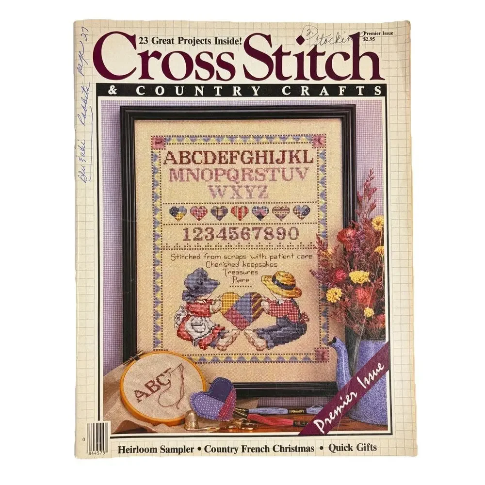 Cross Stitch & Country Crafts Magazine Lot 10 1987-93 Over 100+ Pattern Projects